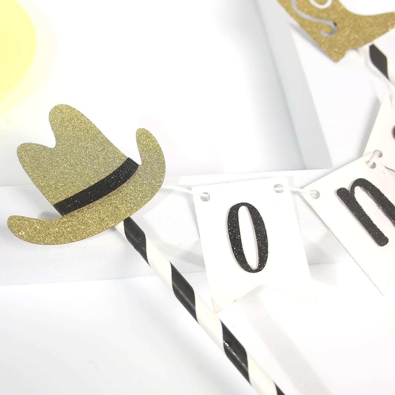Decoración para pastel de cumpleaños con temática de vaquero occidental, suministros de fiesta de vaquero para niños, sombrero de vaquero con