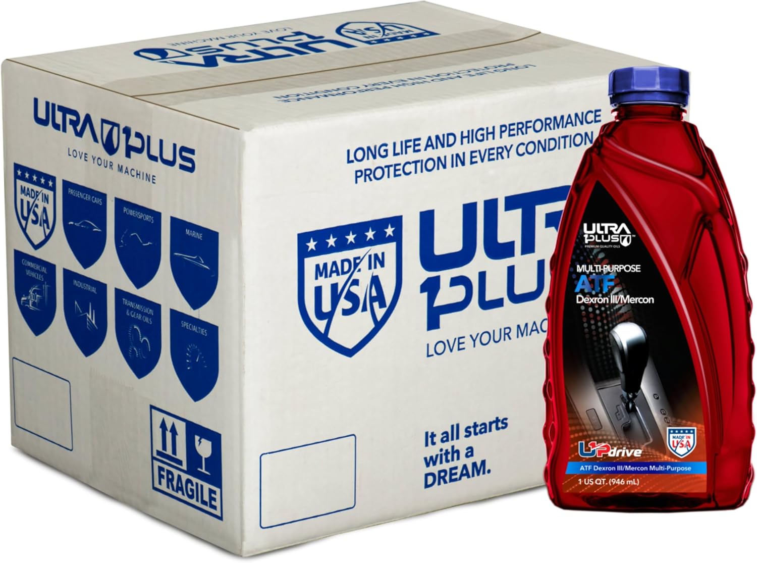 Ultra1Plus ATF Dexron IIIMercon Líquido de transmisión multiusos (12 QTS)