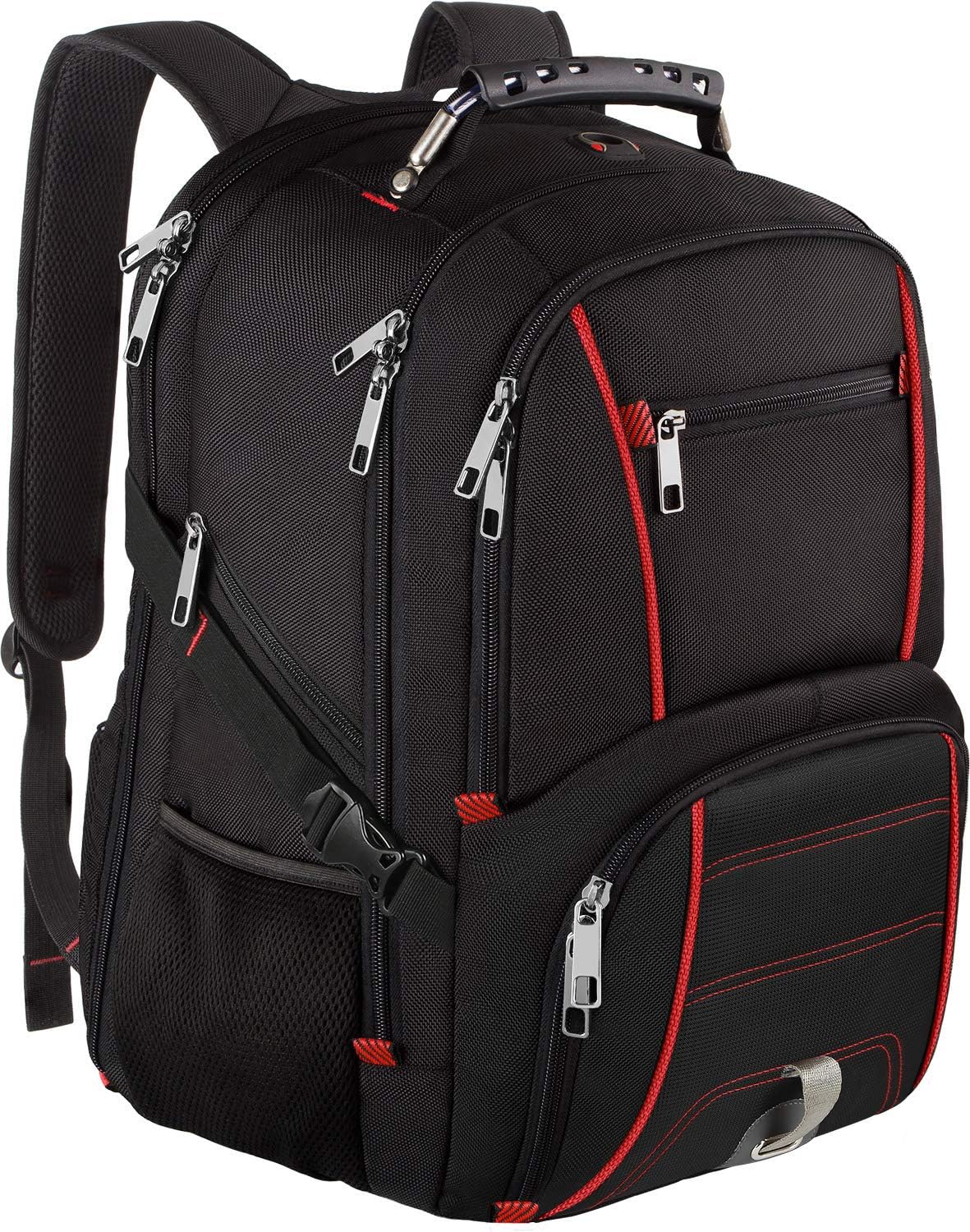 Jiefeike Mochila de viaje para hombres, capacidad extra grande para la universidad, mochila de computadora compatible con TSA de 45 litros con