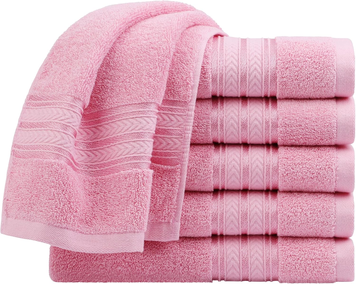 PiccoCasa Toallas de mano para baño, 13 x 29 pulgadas, 100% algodón (paquete de 6), suaves y altamente absorbentes, toallas de algodón de gran