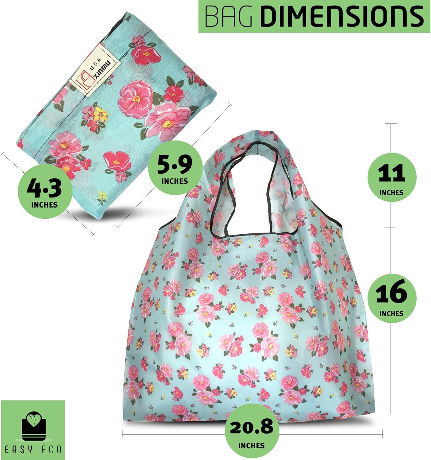 Bolsas de comestibles reutilizables plegables paquete de 3 bolsas de compras XXL de 50 libras, lavables, duraderas y ligeras., Max#3