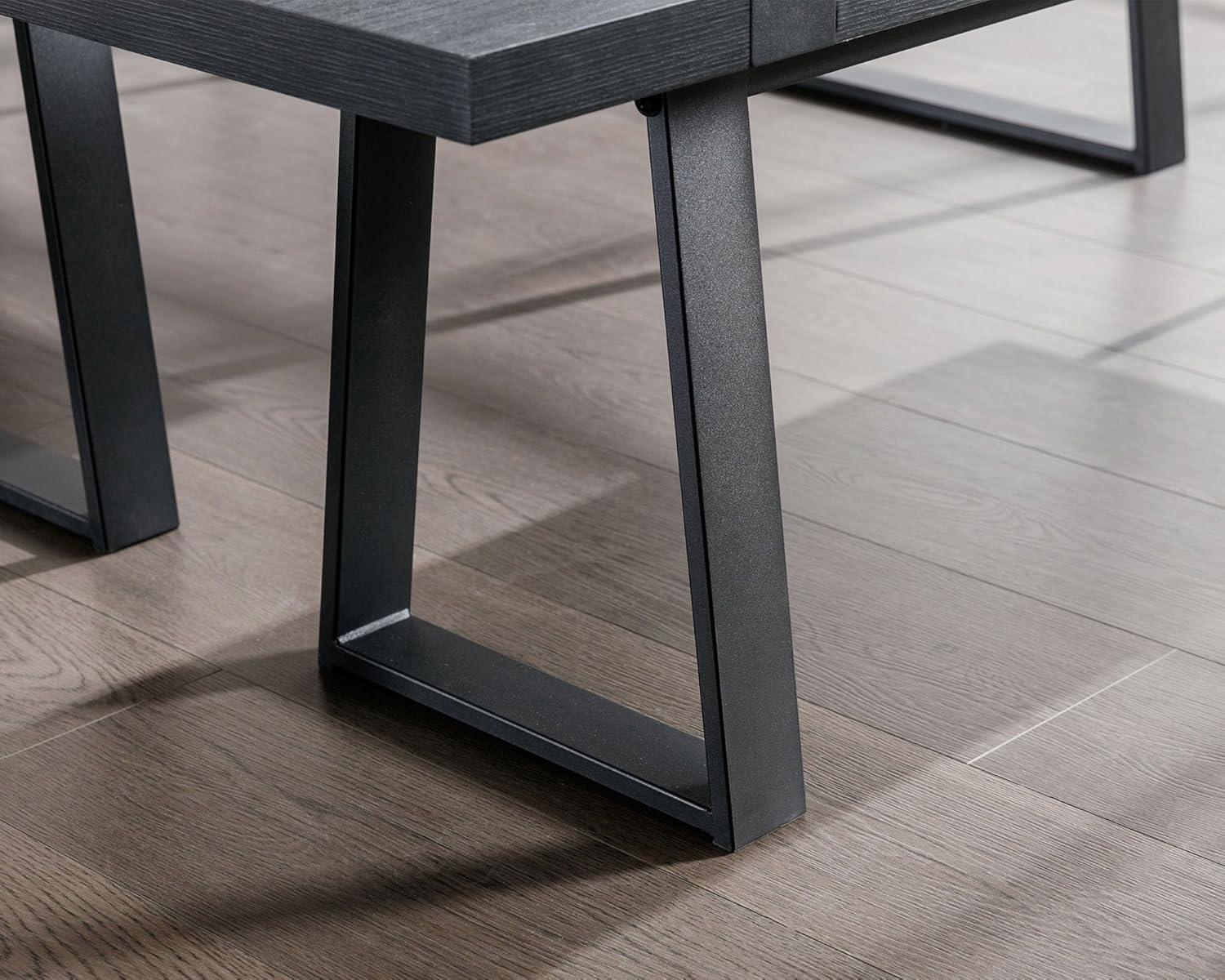 VESCASA Banco de comedor de madera de 60 pulgadas con patas de metal negro para comedor, cocina, color negro