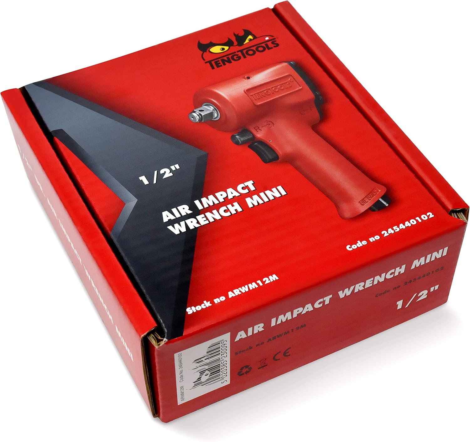 Teng Tools ARWM12M – Pistola de llave de impacto neumática compacta reversible de 12 pulgada de alto par