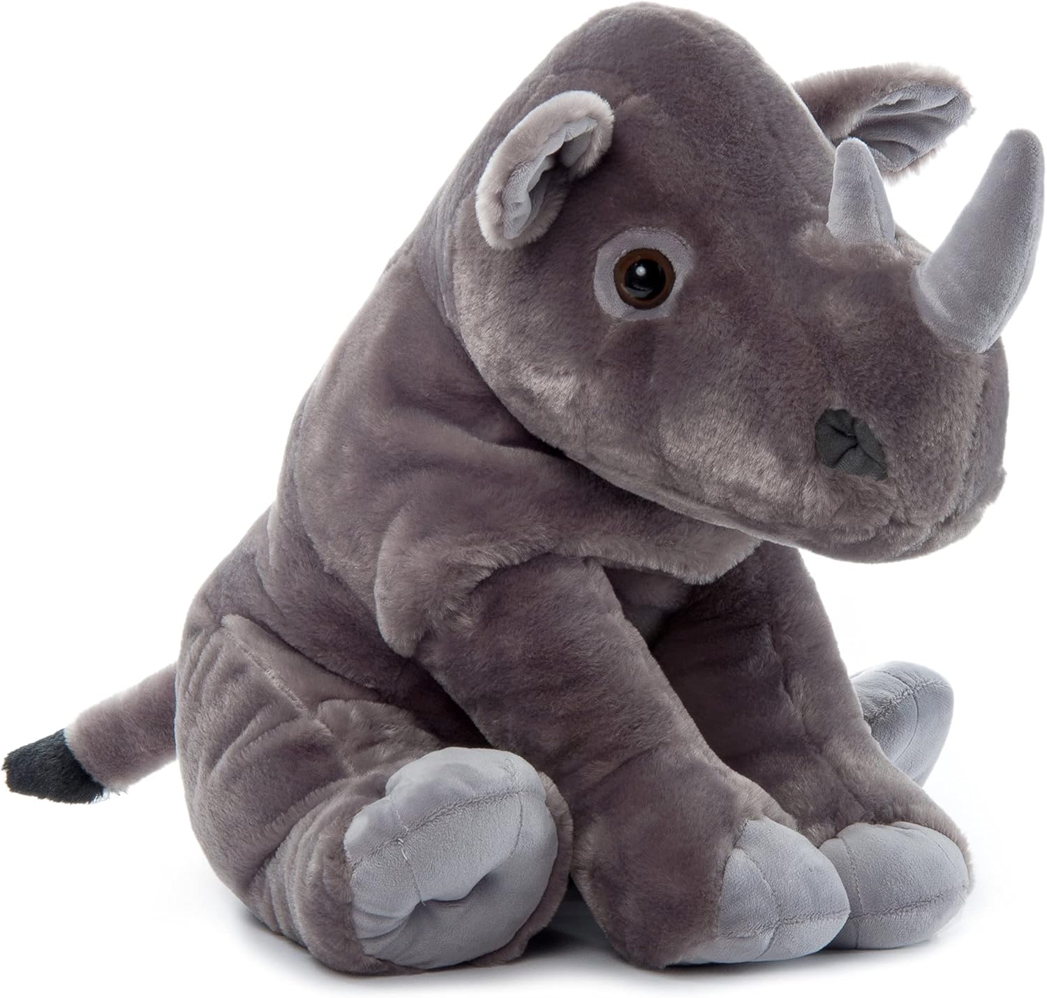 The Petting Zoo Rinoceronte de peluche, regalos para niños, animales salvajes del zoológico Onez, juguete de peluche jumbo de rinoceronte del sur de