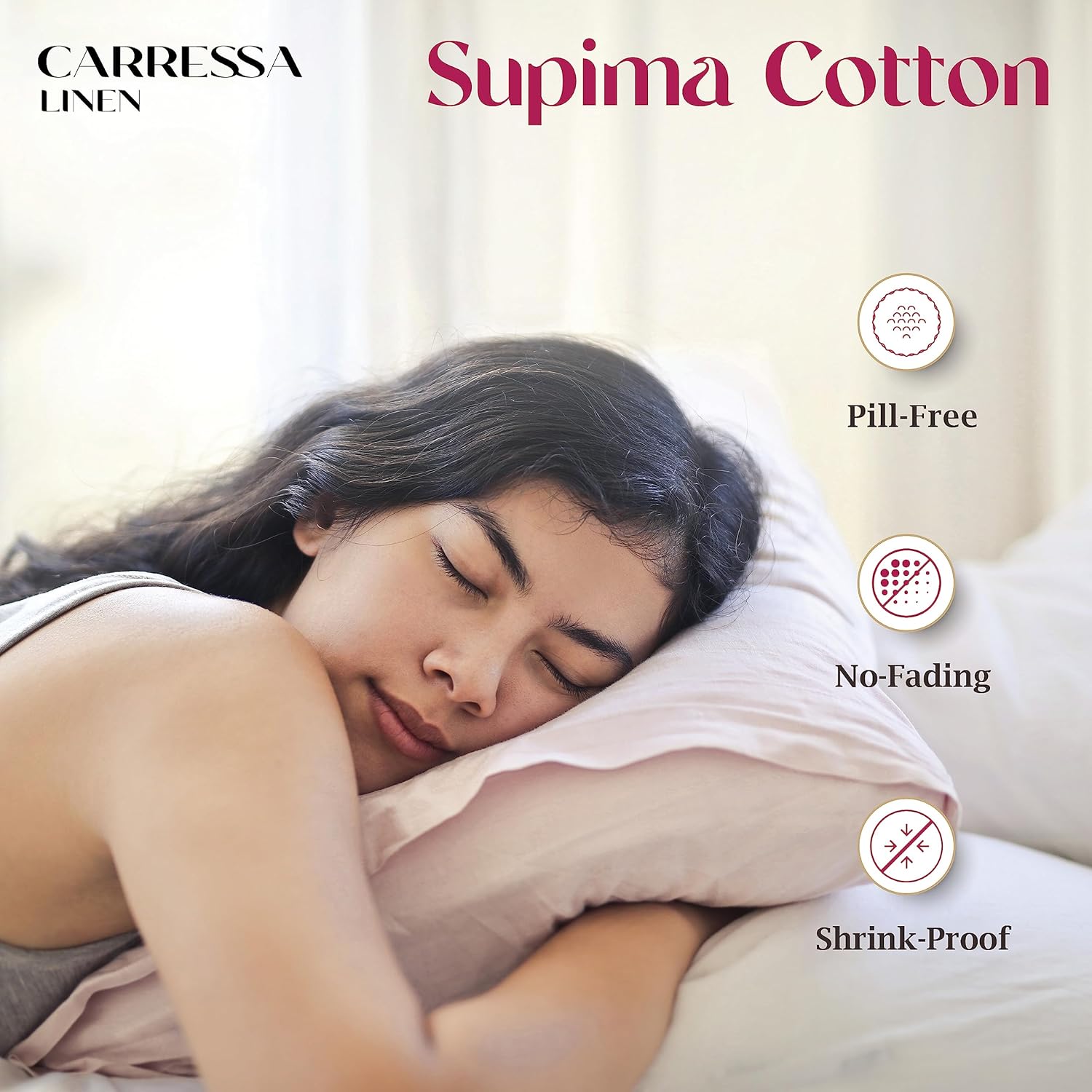 Carressa Linen 5Star – Sábanas de algodón de 1200 hilos para cama tamaño California King, 4 piezas, calidad hotelera, calidad hotelera, tela de