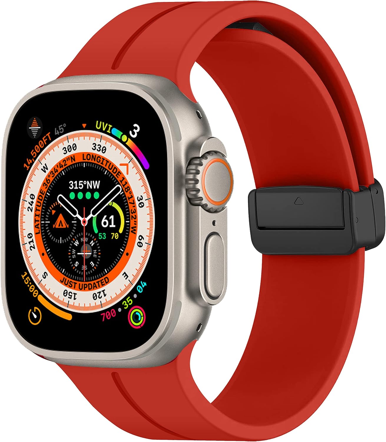Correa magnética para Apple Watch Ultra Band 1.929 in 1.772 in 1.732 in 1.614 in 1.575 in iWatch Band 1.496 in 1.654 in correa de repuesto de