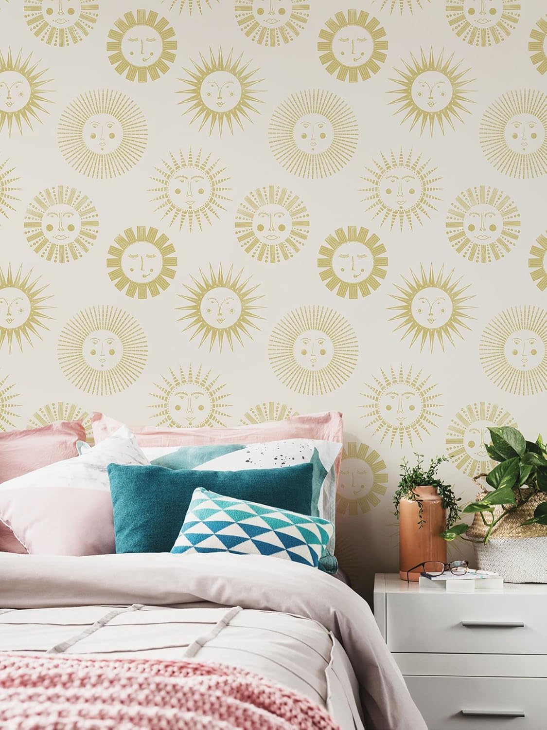 NuWallpaper NUS4000 Konark – Papel tapiz para despegar y pegar, color crema