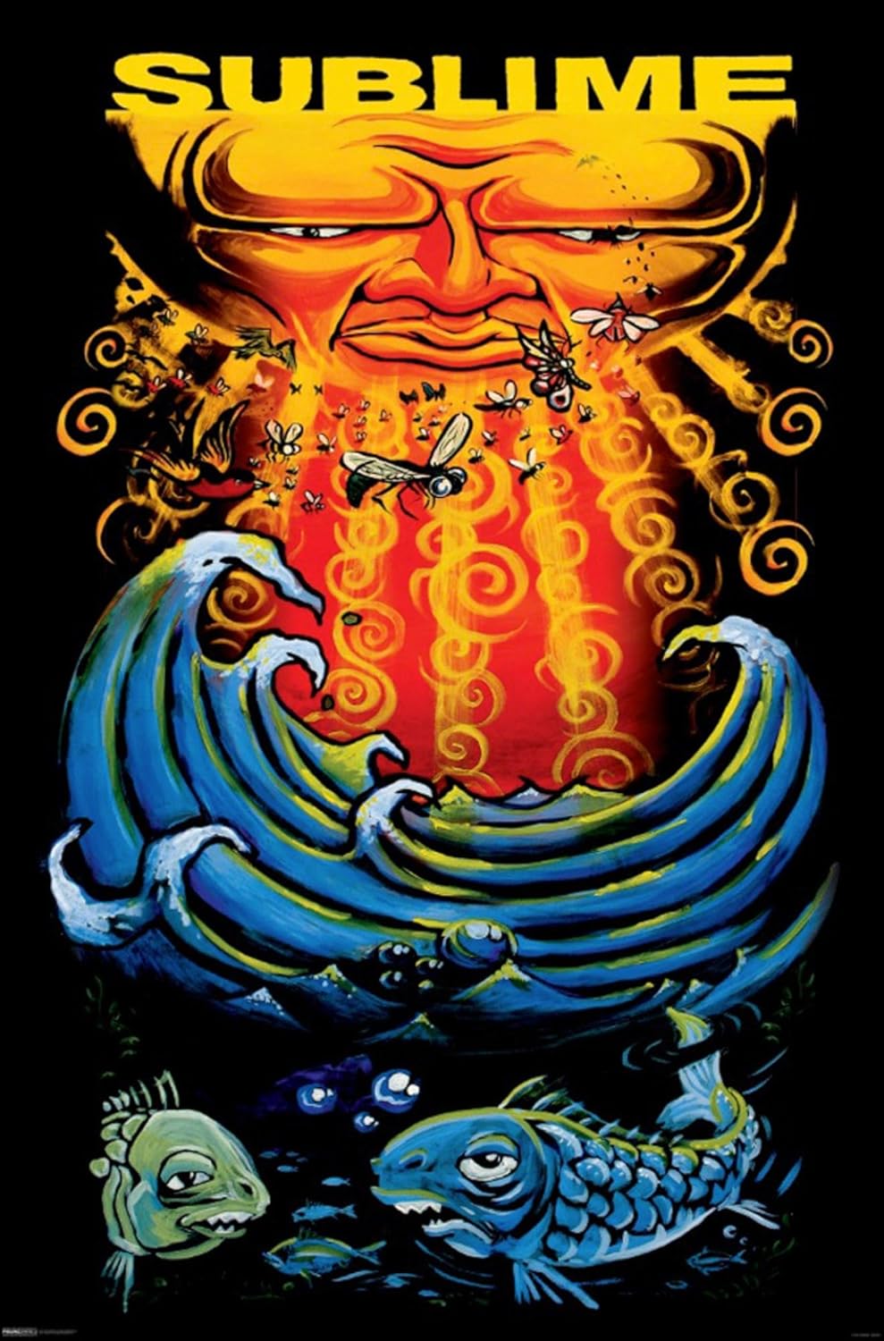 AllPosters Póster de pared sublime, sol y pez, 24 x 36 pulgadas