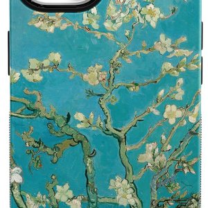 Casely Funda floral para iPhone 14  Blue Awakening  Van Gogh Almond Blossom  Compatible con MagSafe Casely Funda floral para iPhone 14  Blue Awakening  Van Gogh Almond Blossom  Compatible con MagSafe