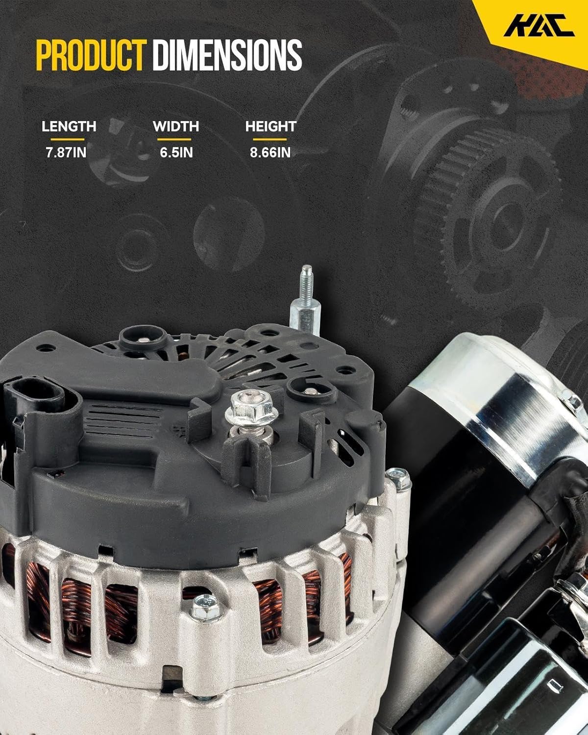 KAC Alternadores y generadores, Alternador apto para Aveo Swift 1.6L 2004-2008,Wave 2005-2008,Alternador automotriz reemplazar 8483N3P