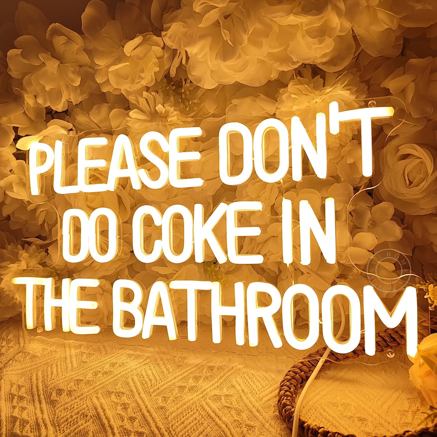 Letrero de decoración de pared con texto en inglés “Please don’t do coke in the bath”, para baño, sala de juegos, dormitorio, bar, tienda,