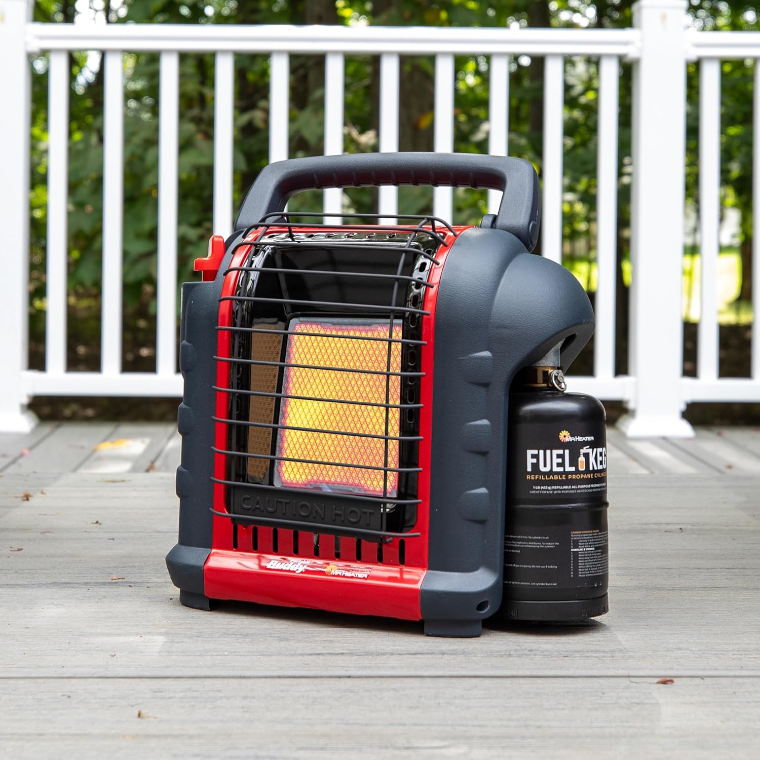 Mr. Heater Barril de combustible. Tanque de propano recargable vacío de 1 libra16 oz. – Certificado DOT, negro