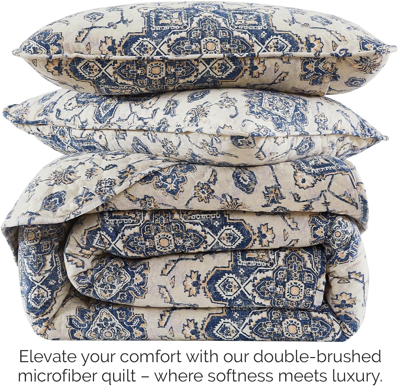 Southshore Fine Living, Inc. Persia – Juego de ropa de cama extragrande tamaño King, ligera, suave y ligera de 3 piezas, dos fundas a juego (108
