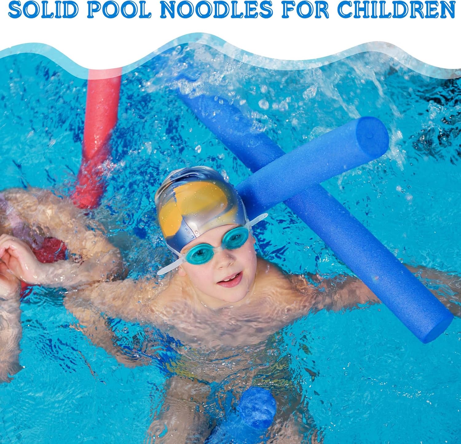 Frienda 20 fideos sólidos de piscina de 1.57 x 35.83 pulgadas, espuma para manualidades, tubo redondo para proyectos de manualidades flotantes para