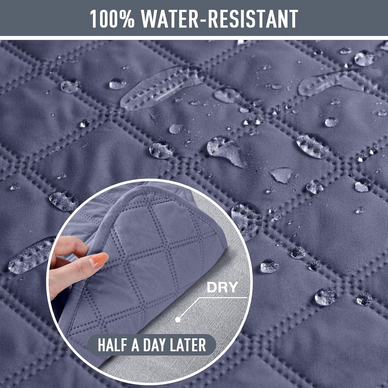 TAOCOCO Funda de sofá 100 % impermeable, reversible, funda de asiento para mascotas, para sofá modular L, otomanos, sofá otomano, protector de