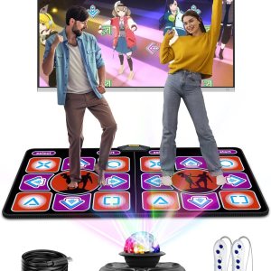 Tapete de baile doble, tapete de baile inalámbrico para TV con cámara, almohadilla de baile antideslizante con controlador inalámbrico, tapete de Tapete de baile doble, tapete de baile inalámbrico para TV con cámara, almohadilla de baile antideslizante con controlador inalámbrico, tapete de