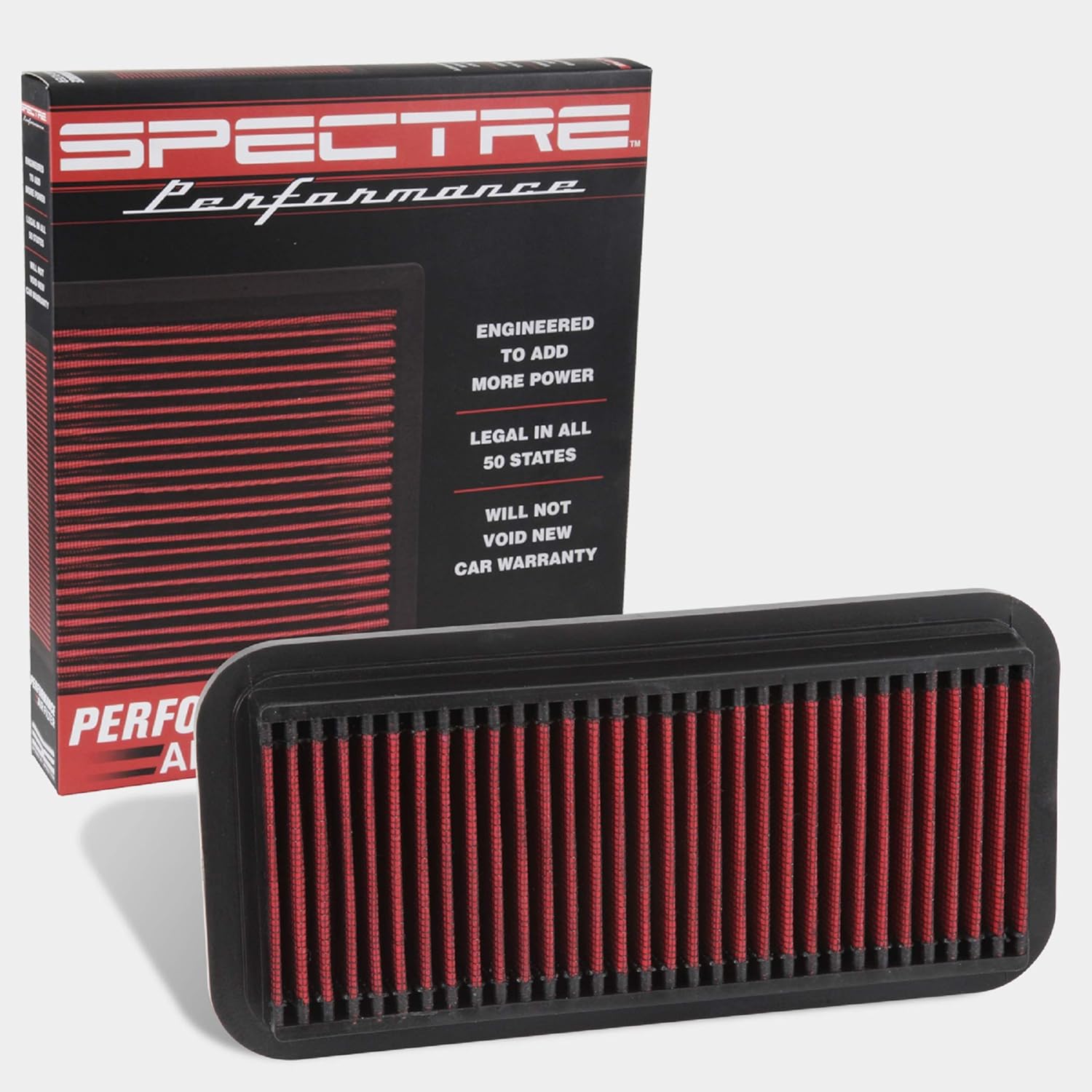 Spectre Filtro de aire universal con abrazadera alto rendimiento, filtro lavable redondo cónico diámetro interior de brida de 6 pulgadas (5.984 in)