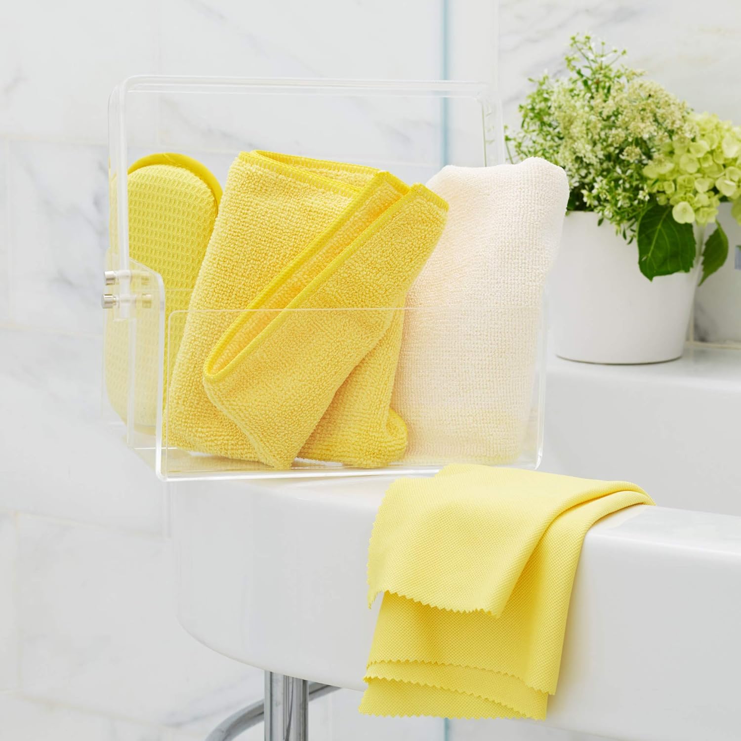 E-Cloth Kit de limpieza de baño, paño de limpieza de microfibra de alta calidad, limpiador ideal para baño, ducha y bañera, lavable y reutilizable,
