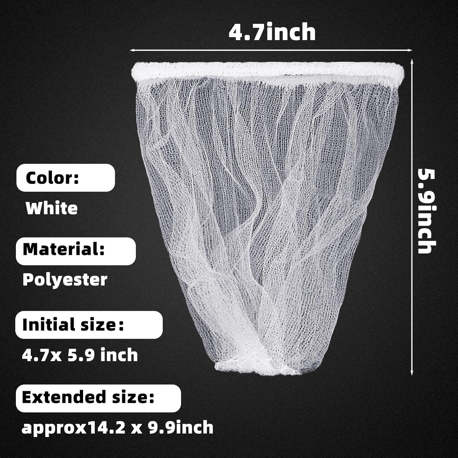 500 bolsas desechables de malla para colador de fregadero de cocina, filtro de malla antiobstrucción, elástico para fregadero de cocina, bolsa de
