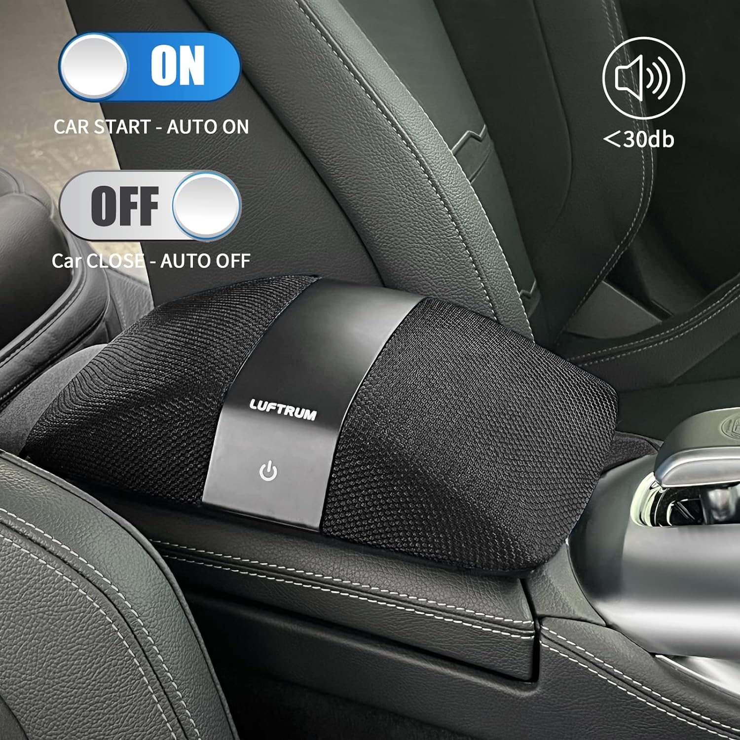 Purificador de aire para automóvil con filtro HEPA verdadero H13 purificador de aire portátil para automóviles para humos de escape, COV, humo,