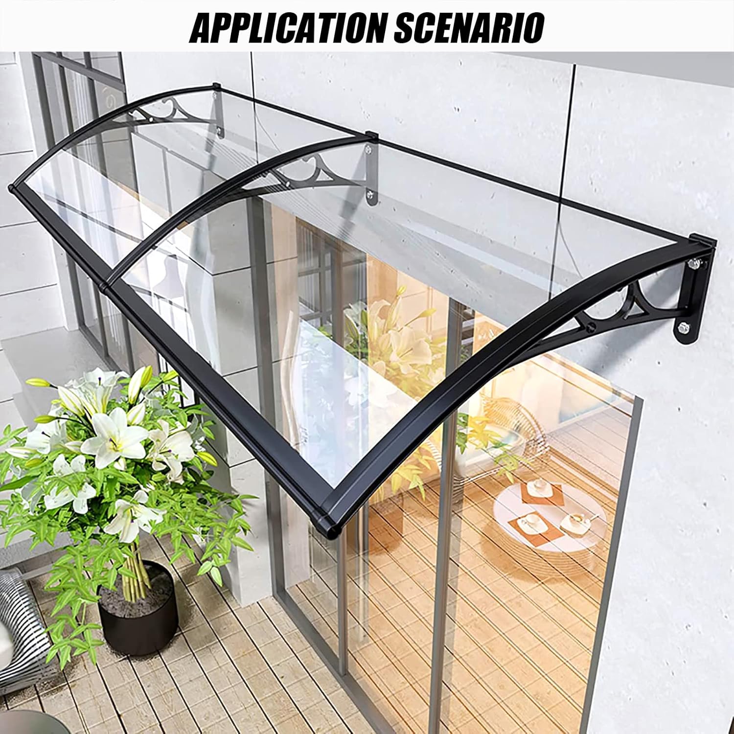 Toldo para ventana, toldos para puertas, toldos para patio, toldos de aluminio para puertas, toldos de puerta de protección contra la lluvia y la