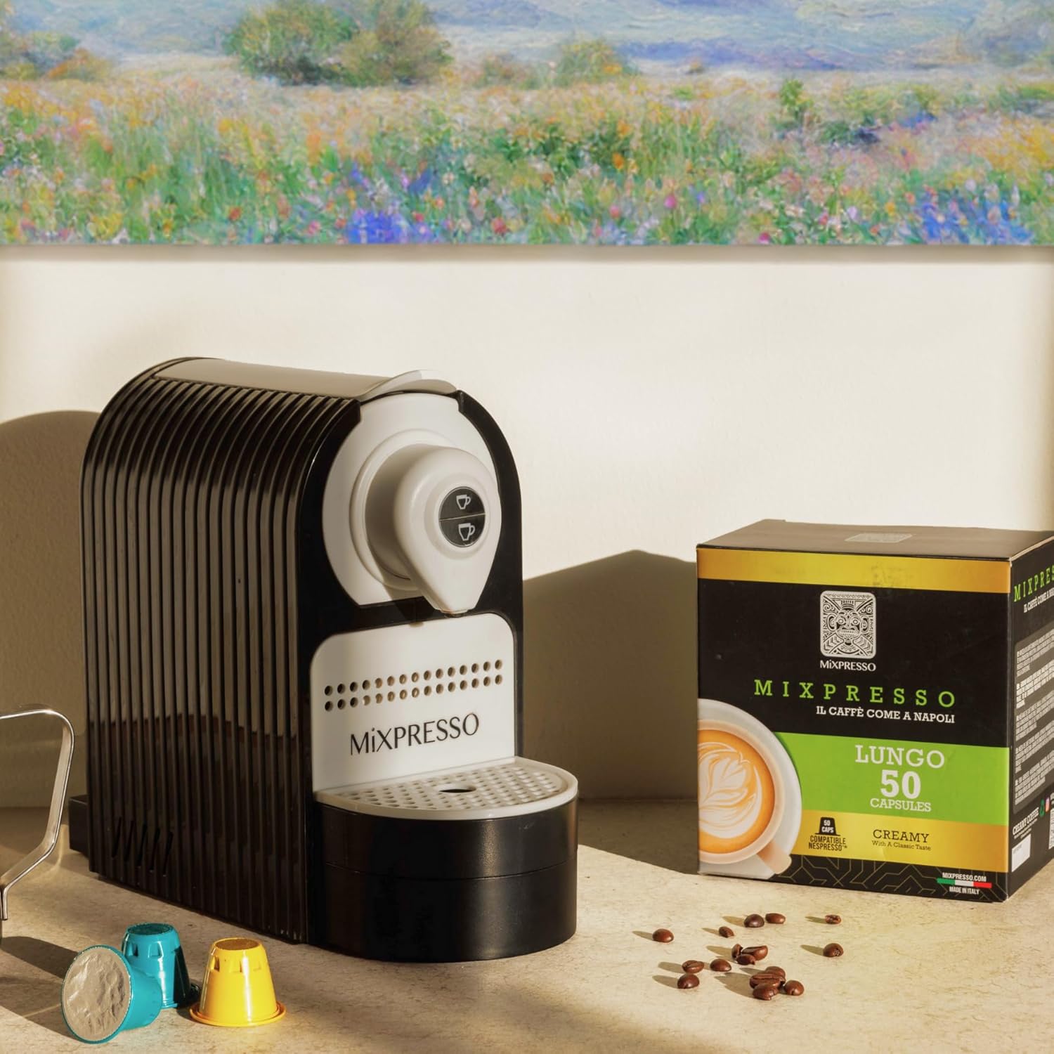 Mixpresso Cápsulas de café expreso compatibles con cafeteras Nespresso Original, cápsulas de café de una sola taza, café 100% italiano, café Lungo