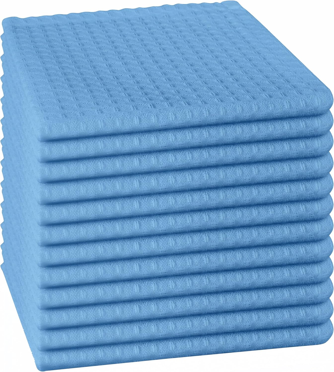 Native Fab Paquete de 12 paños de cocina de algodón de 12 x 12 pulgadas, absorbentes, lavables, paños de limpieza de restaurantes, trapos para el