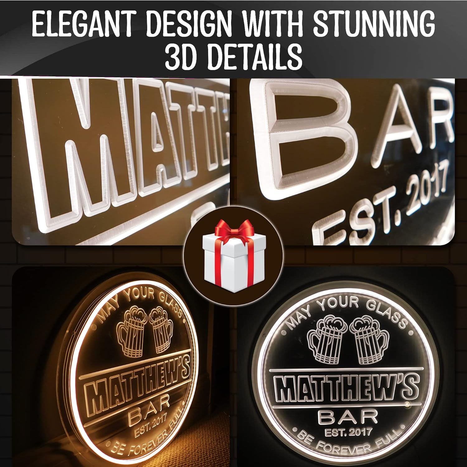 Letreros de barra de neón personalizados para el hogar, letrero de bar personalizado para sala de juegos de cueva de hombre, letreros de cerveza de