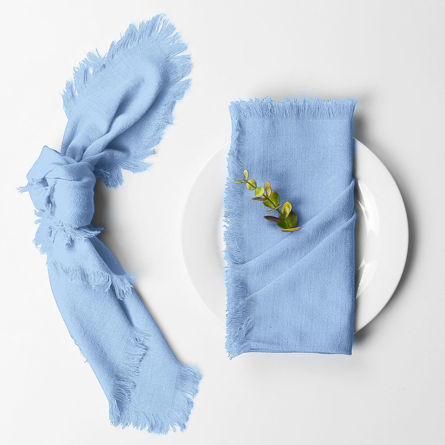 Juego de 8 servilletas de lino elegantes y duraderas para bodas, ocasiones especiales y uso diario, tela suave y absorbente, lavable a máquina y