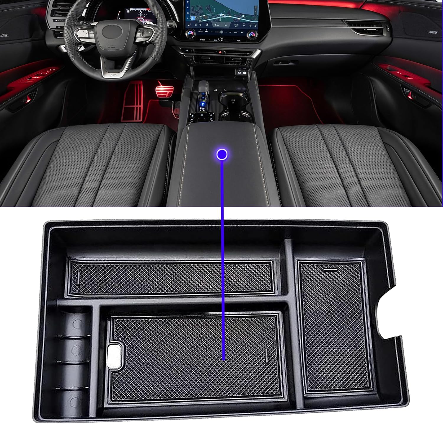 Bandeja de consola Lexus RX350 2023 para Lexus RX 350 RX350h Almacenamiento de consola para 2023 RX350 h F SportLujoPremiumHybrid Accesorios
