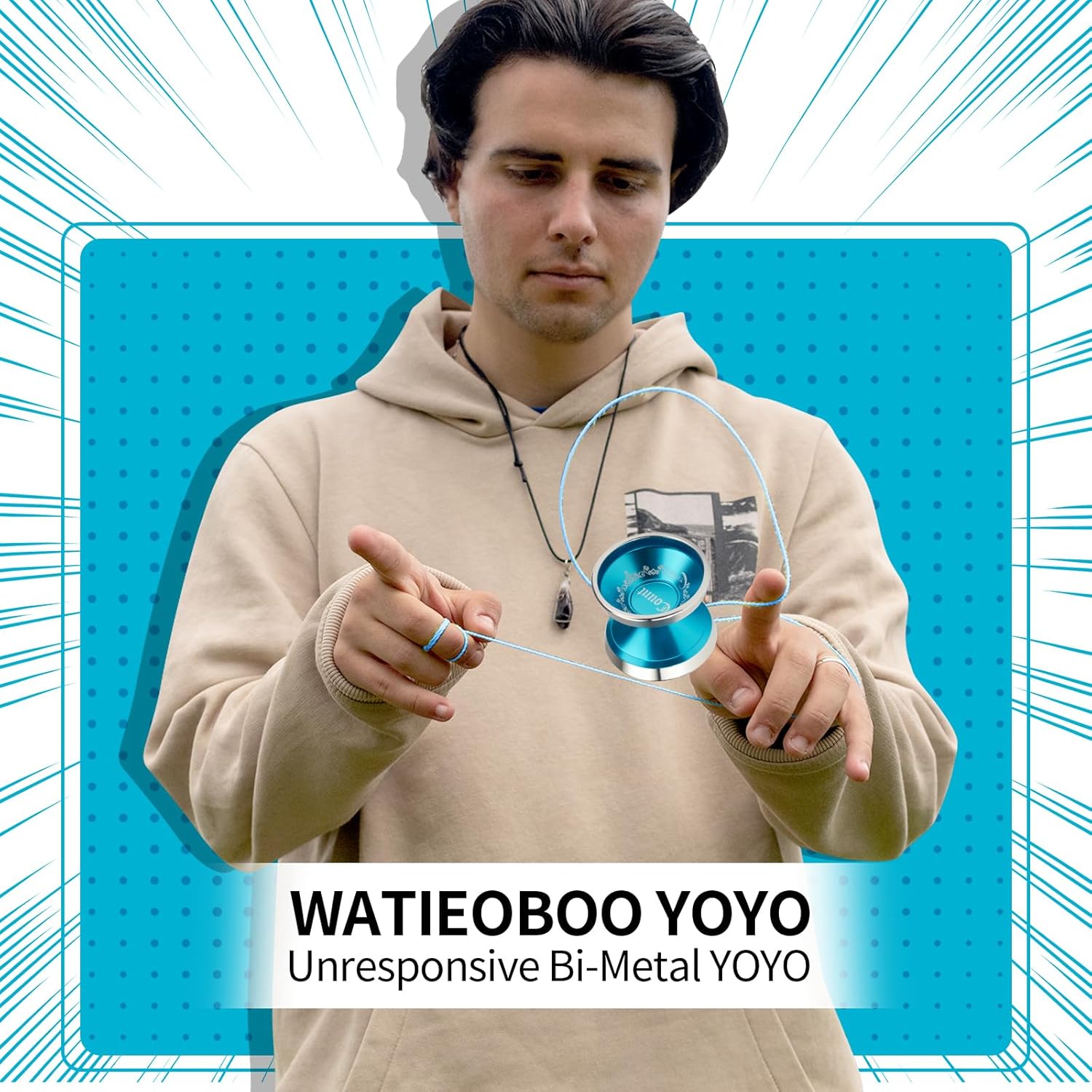 WATIEOBOO Yoyo profesional que no responde, yoyos bimetálicos competitivos para jugadores profesionales, trucos de yoyo para jugadores intermedios a