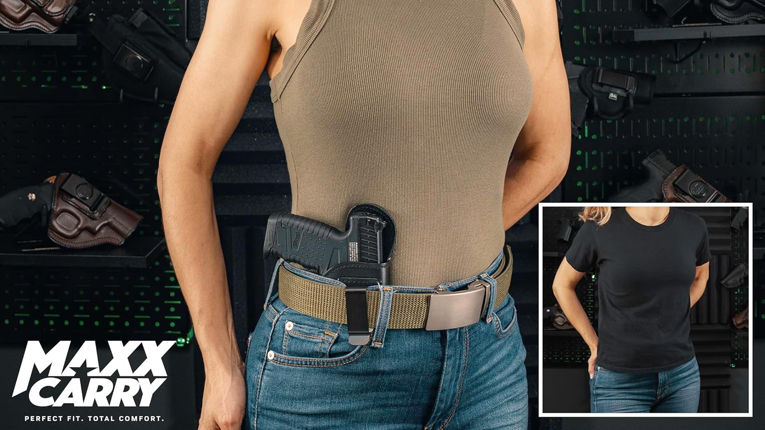 Funda de cuero suave IWB para Taurus G2c de 0.354 in o 40S y W, PT111 G2  G 26, 27  Walther PPQ SC, P22  SIG P320 Micro Compact  Springfield XD 3,