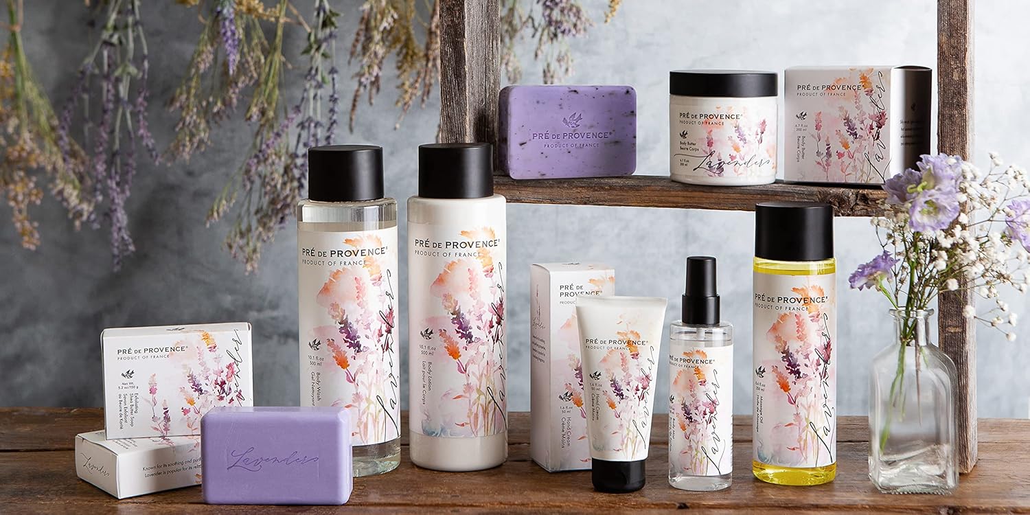 Pre de Provence Provincial Collection – Loción corporal con infusión de aceite de lavanda, lujosa y calmante, 10.1 onzas líquidas