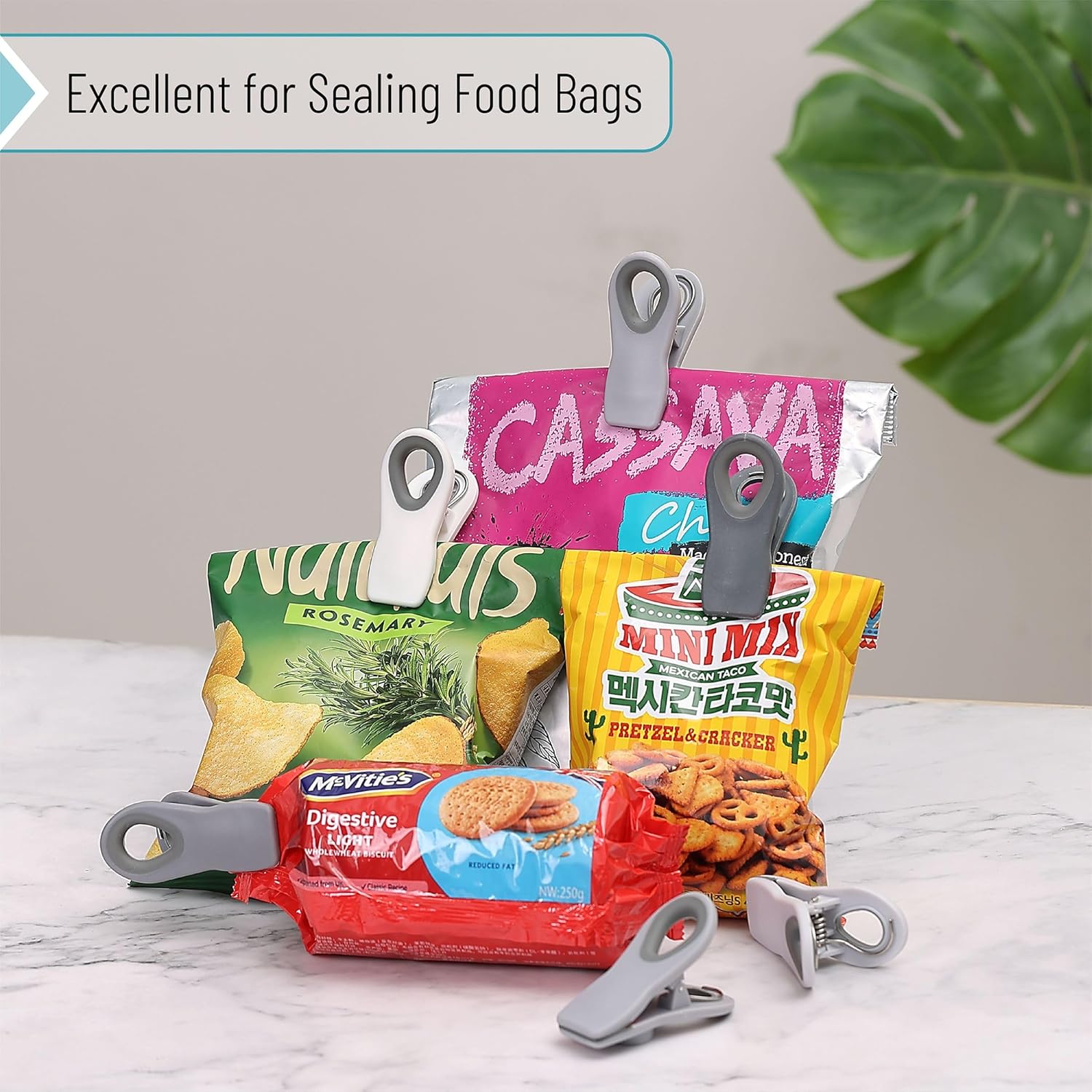 Mr. Pen – Clips magnéticos para chips, paquete de 6, clips de chip gris, clips para bolsas, clips de alimentos, clips para bolsas para alimentos,