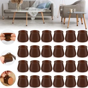 24 protectores de suelo de silicona mejorados para patas de silla para suelos de madera dura, deslizadores de muebles para patas de silla, 24 protectores de suelo de silicona mejorados para patas de silla para suelos de madera dura, deslizadores de muebles para patas de silla,