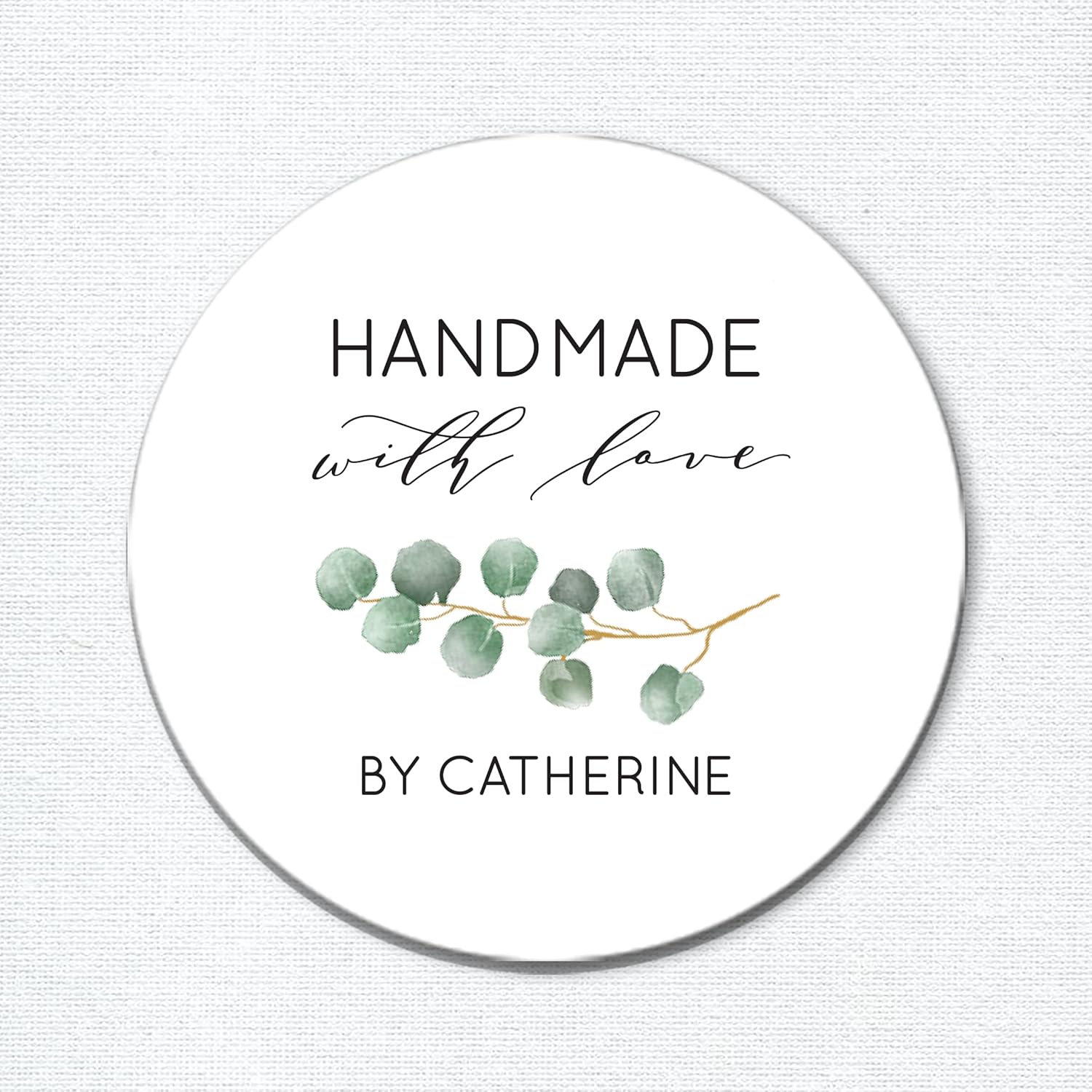 Custom Made with Love Stickers, Handmade Gift Stickers, Business Stickers, Personalized Labels for Favors, Baked Goods, Gifts