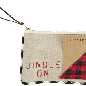 Mud Pie Tarjeta de regalo de Navidad y bolsa de regalo de cheques, Jingle On, 4 x 6 pulgadas Mud Pie Tarjeta de regalo de Navidad y bolsa de regalo de cheques, Jingle On, 4 x 6 pulgadas