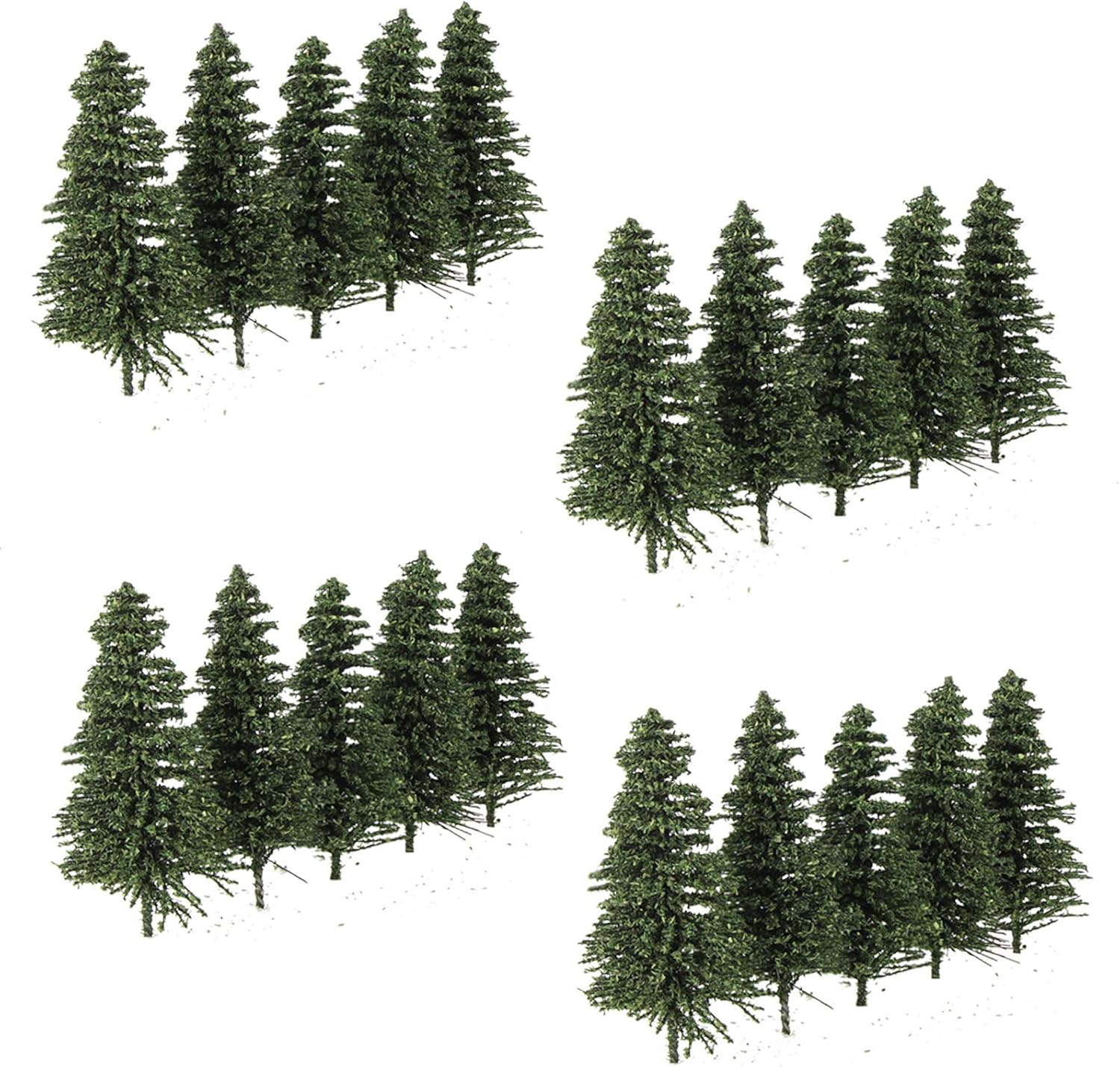 S0806 40 piezas de pino verde oscuro modelo árboles de cedro 2.72 pulgadas (2.717in) para modelo de ferrocarril escenario paisaje diseño HO escala
