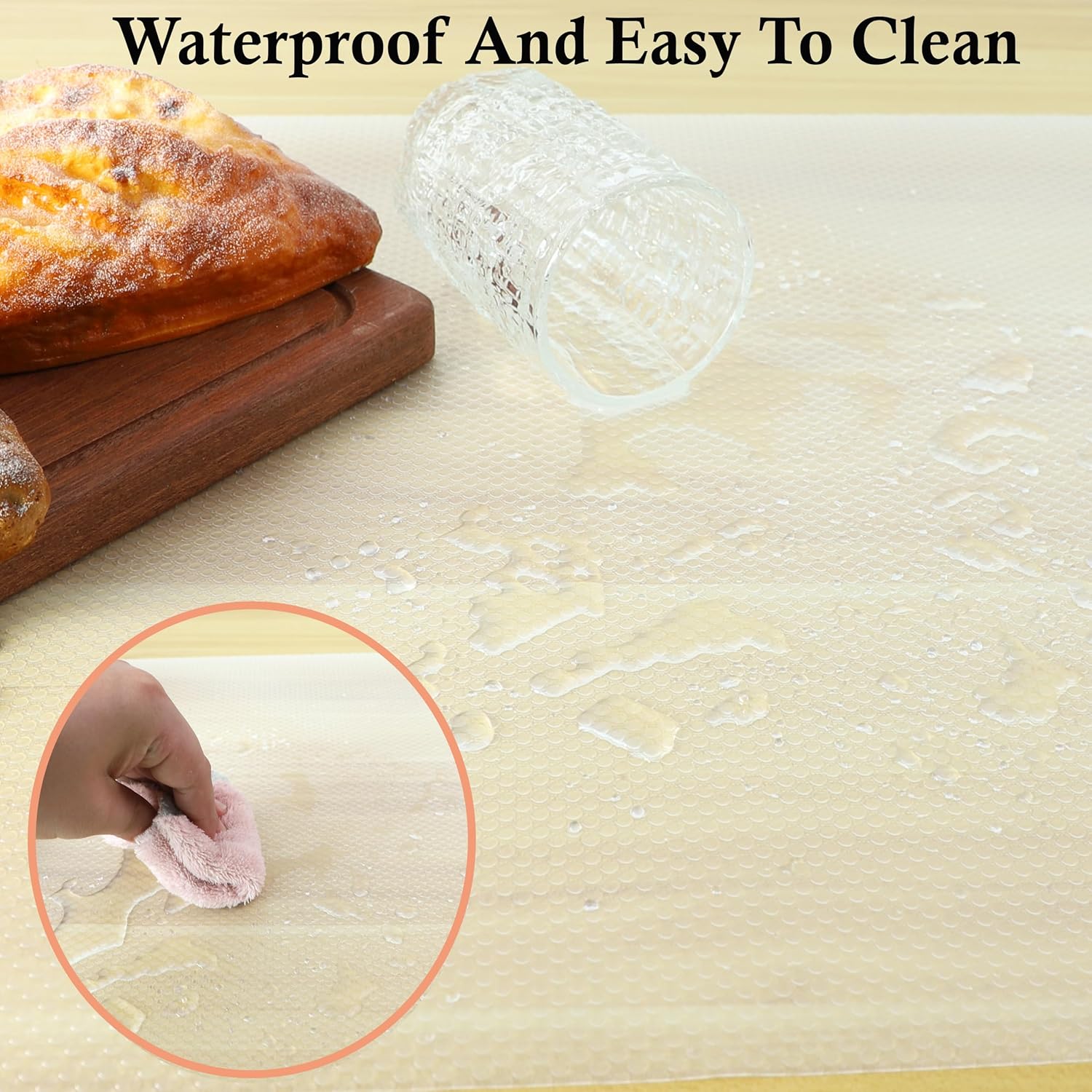 Revestimientos para armarios de cocina, no adhesivos, de 12 pulgadas de ancho x 10 pies, antideslizante, impermeable, para estantes de despensa, a