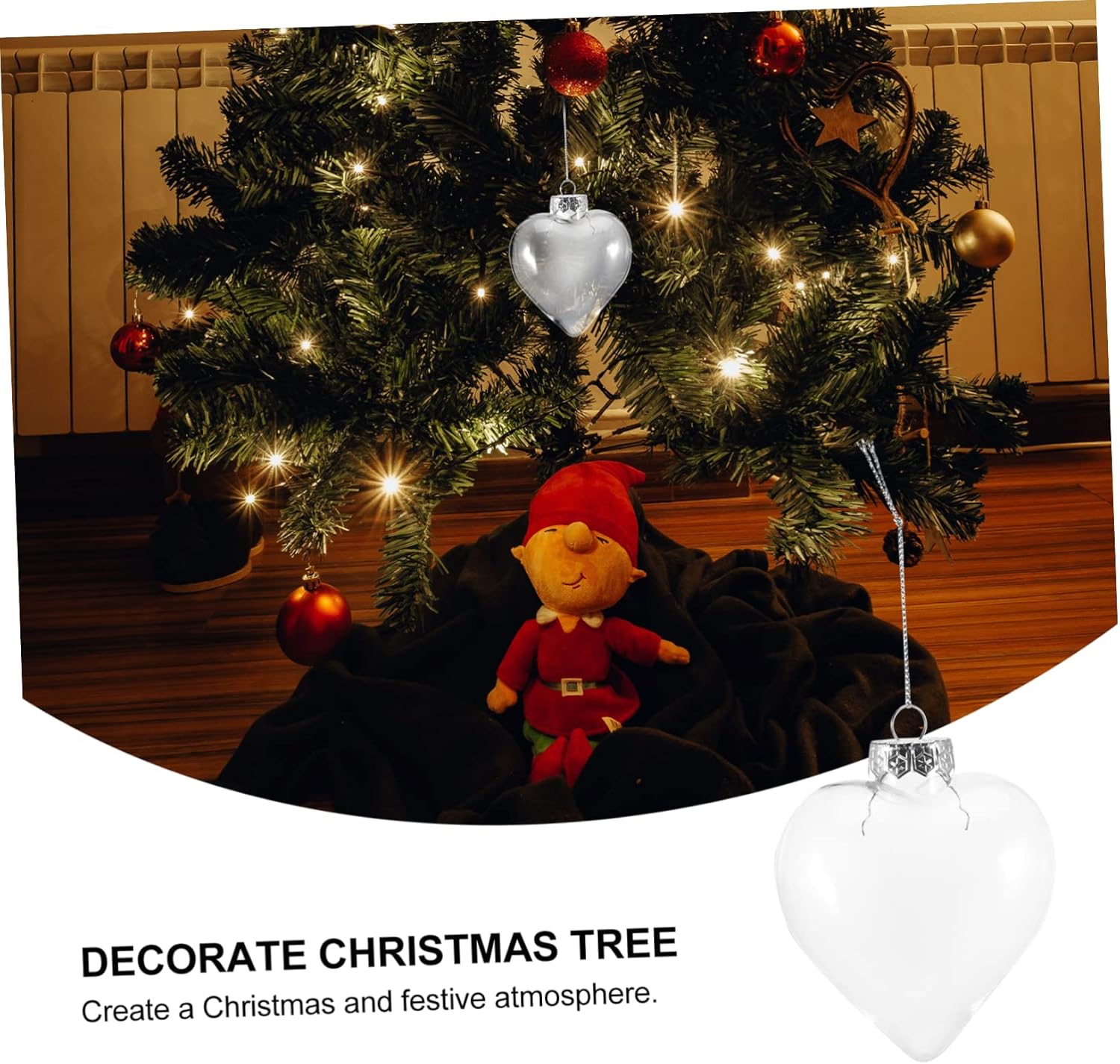 NOLITOY 8 piezas de esferas Xmss DIY Cnady Creative Ball Present Years Christmas inastillables regalos decoraciones adornos decoración Navidad boda