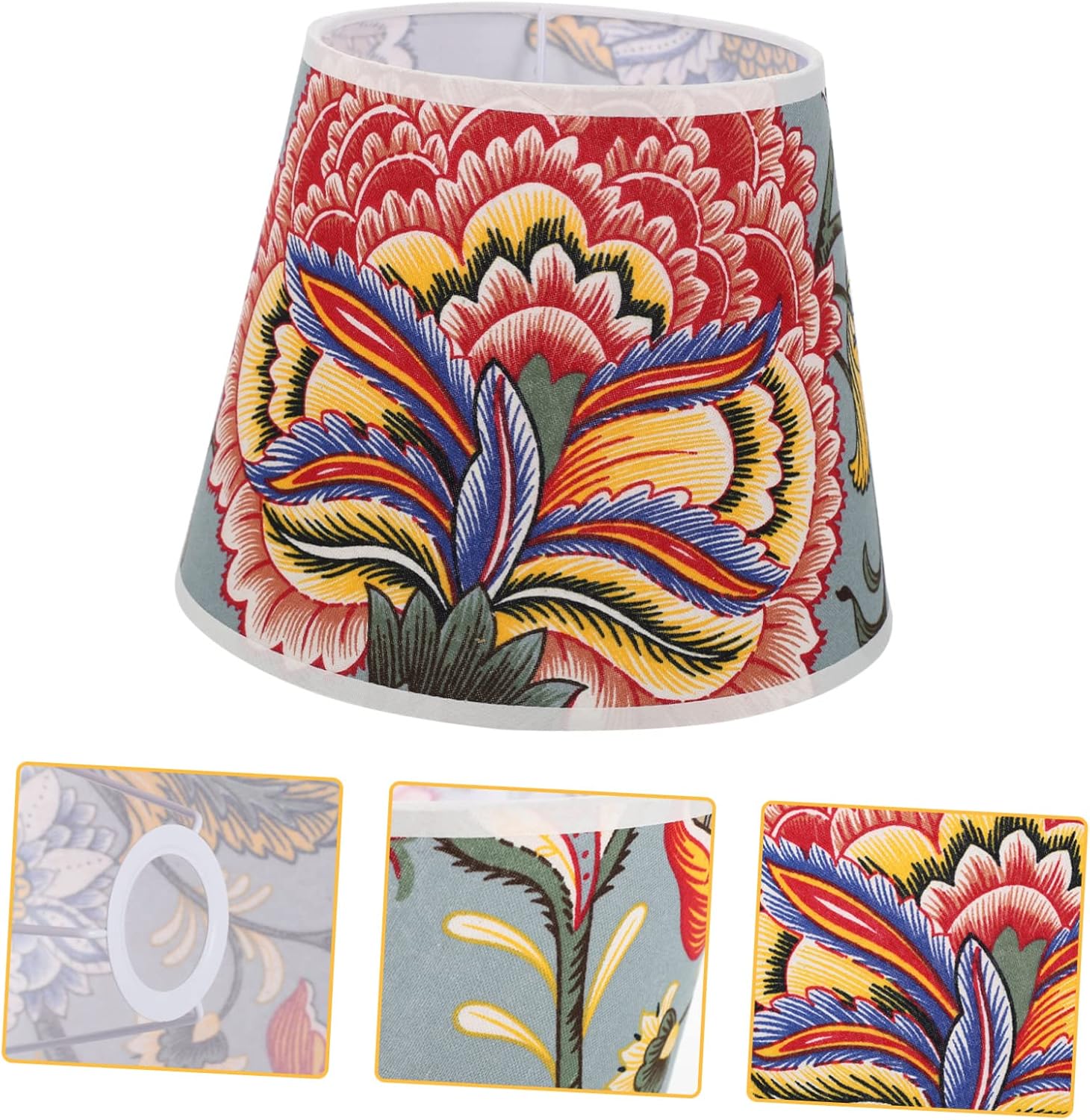 Uonlytech Pantalla de tela de color para lámpara de escritorio, pantallas de lámpara pequeña, pantalla de noche, pantalla de repuesto, pantallas de