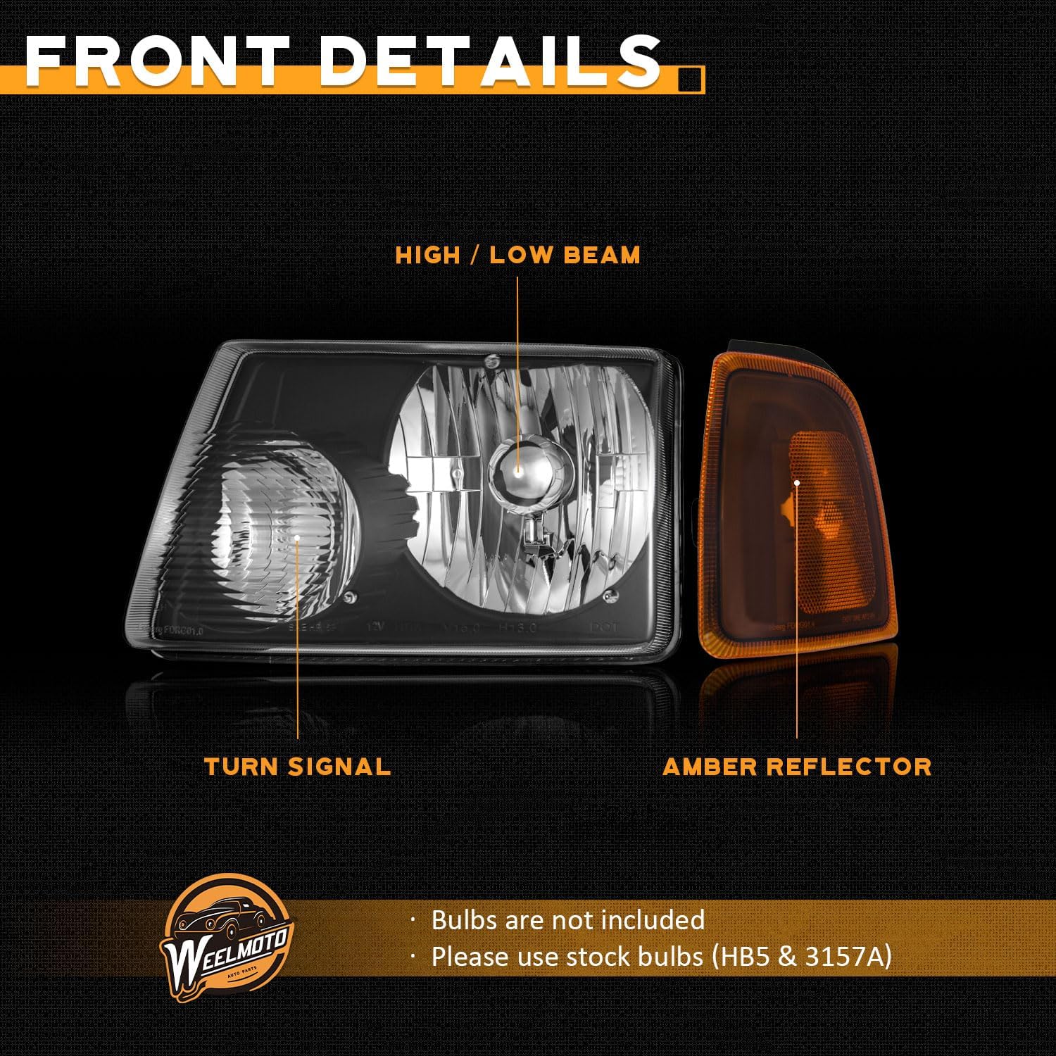 Conjunto de faros delanteros automotrices para Ford Ranger 2001-2011, par de faros delanteros de repuesto para Ford Ranger 01 02 03 04 05 06 07 08