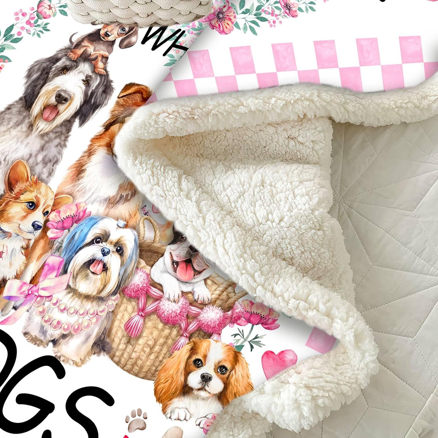 Manta de felpa para perros y cachorros, regalo para niñas, mujeres, niños, amantes de los perros, mantas cómodas y ligeras para cachorros, manta