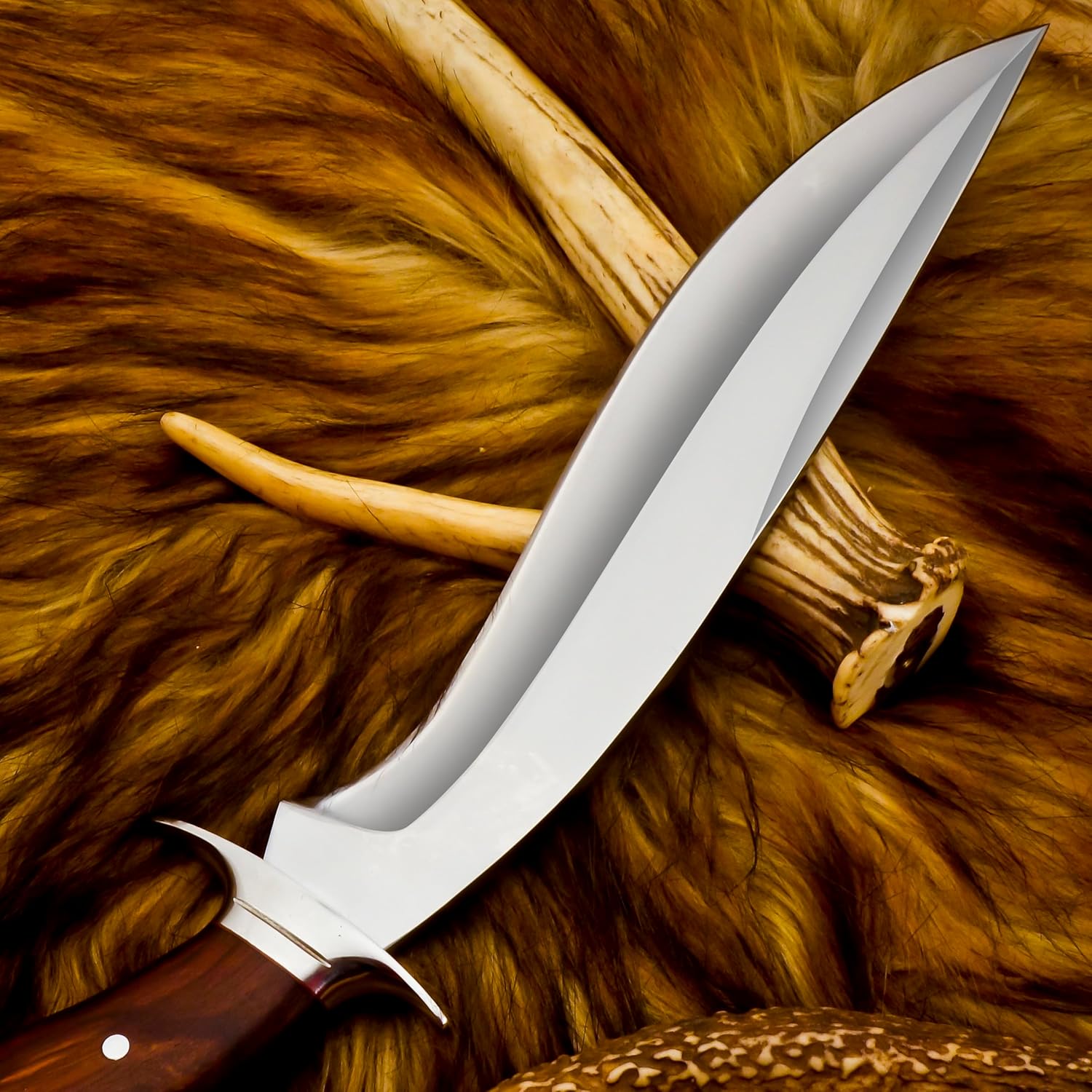 REG-234 Cuchillo Kukri hecho a mano de acero D2 personalizado – Mango de madera exótica