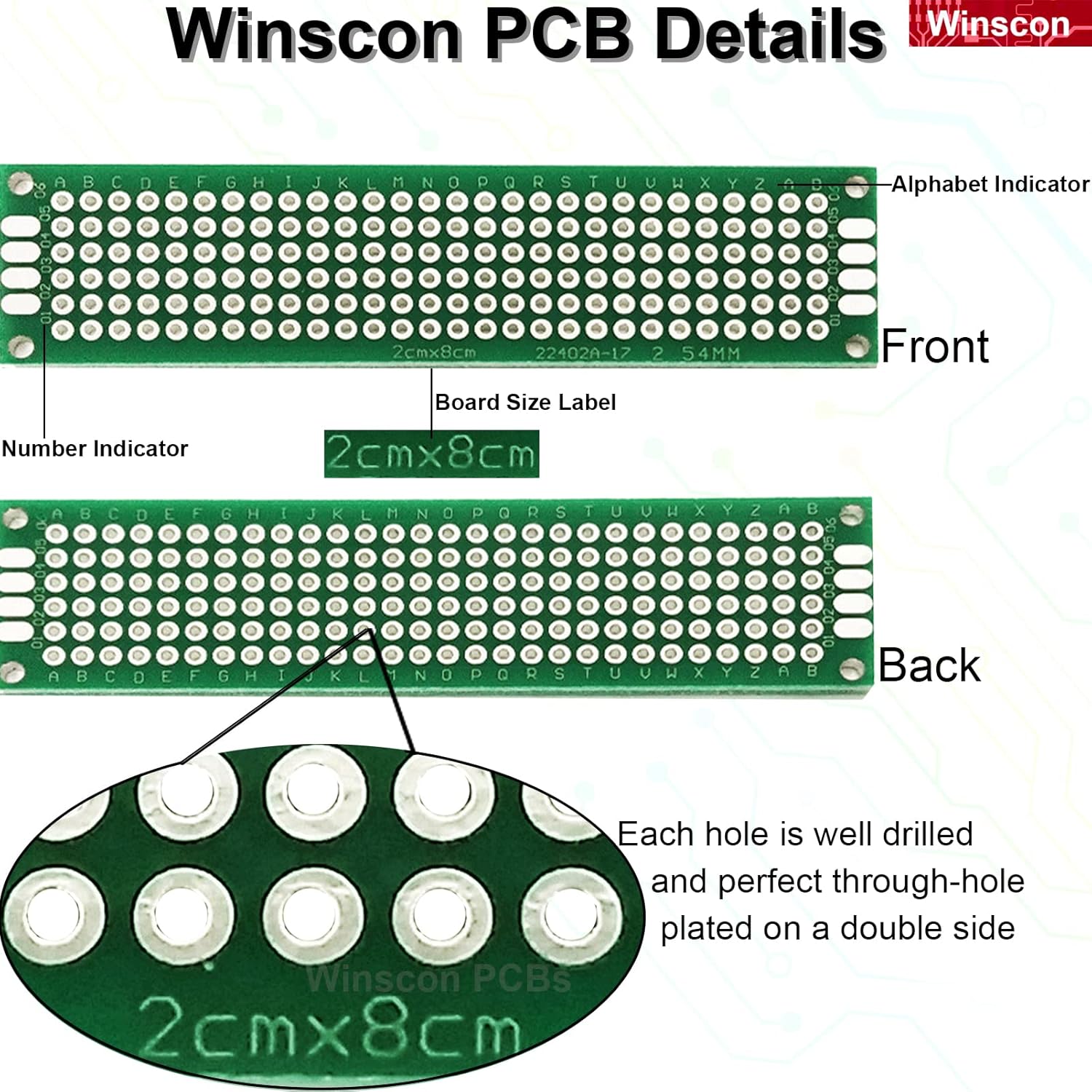 10 placas de PCB prototipo, kit de prototipo de placas PCB de doble cara, 8 x 12, diseño universal de PCB de bricolaje, placa de circuito impresa,