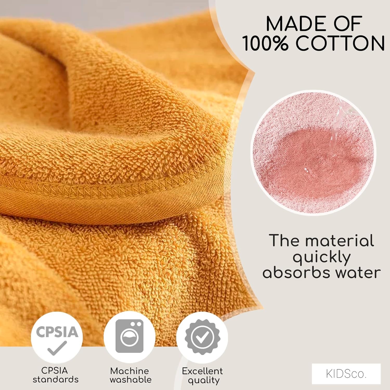 Toalla con capucha para bebés y niños pequeños  Mezcla de algodón 100% ultrasuave  Toalla de baño con capucha para bebé  Artículos esenciales de