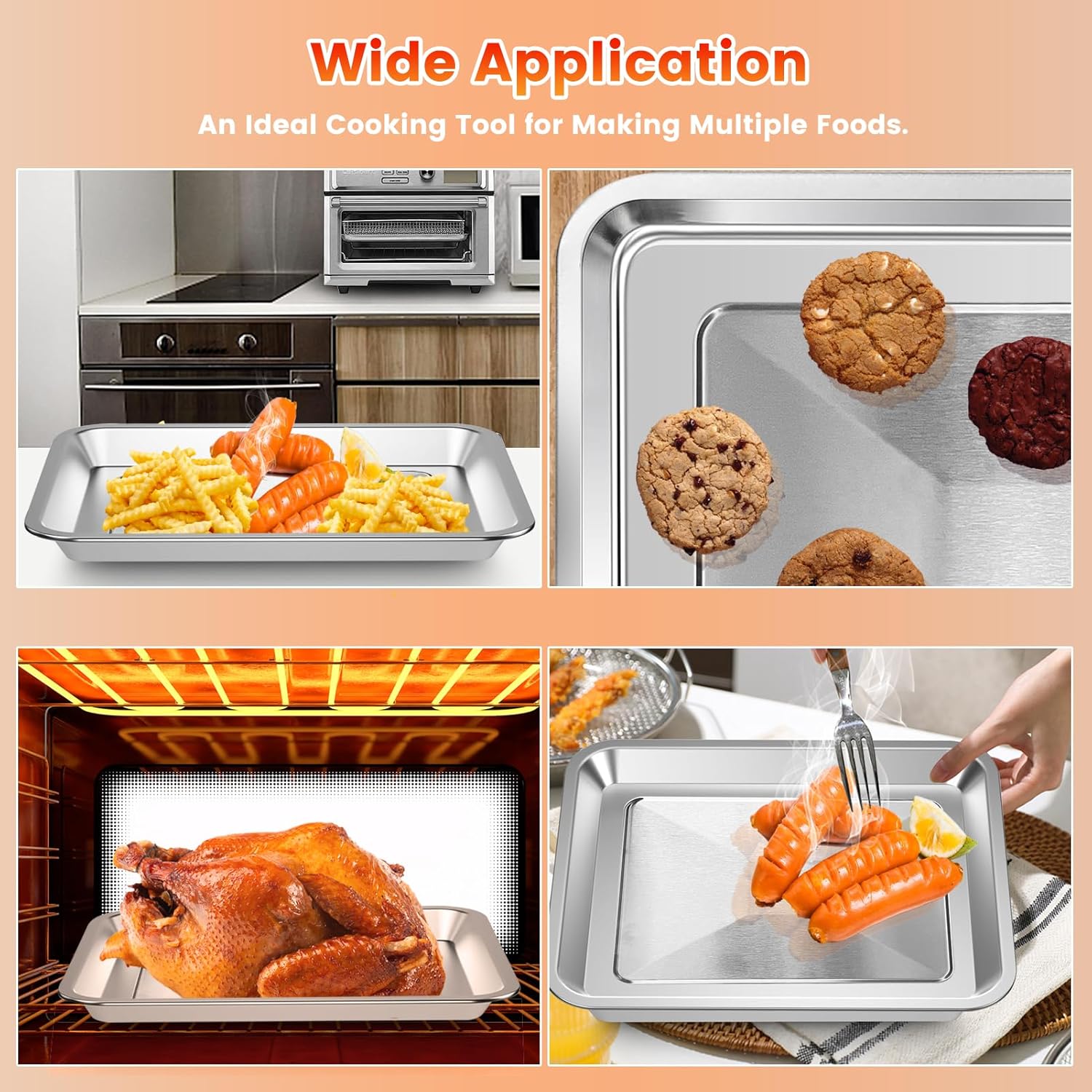 Bandeja de repuesto para freidora de aire Cuisinart TOA-26 TOA-28, horno de convección para freidora de aire, 10.7 x 9.8 pulgadas, malla