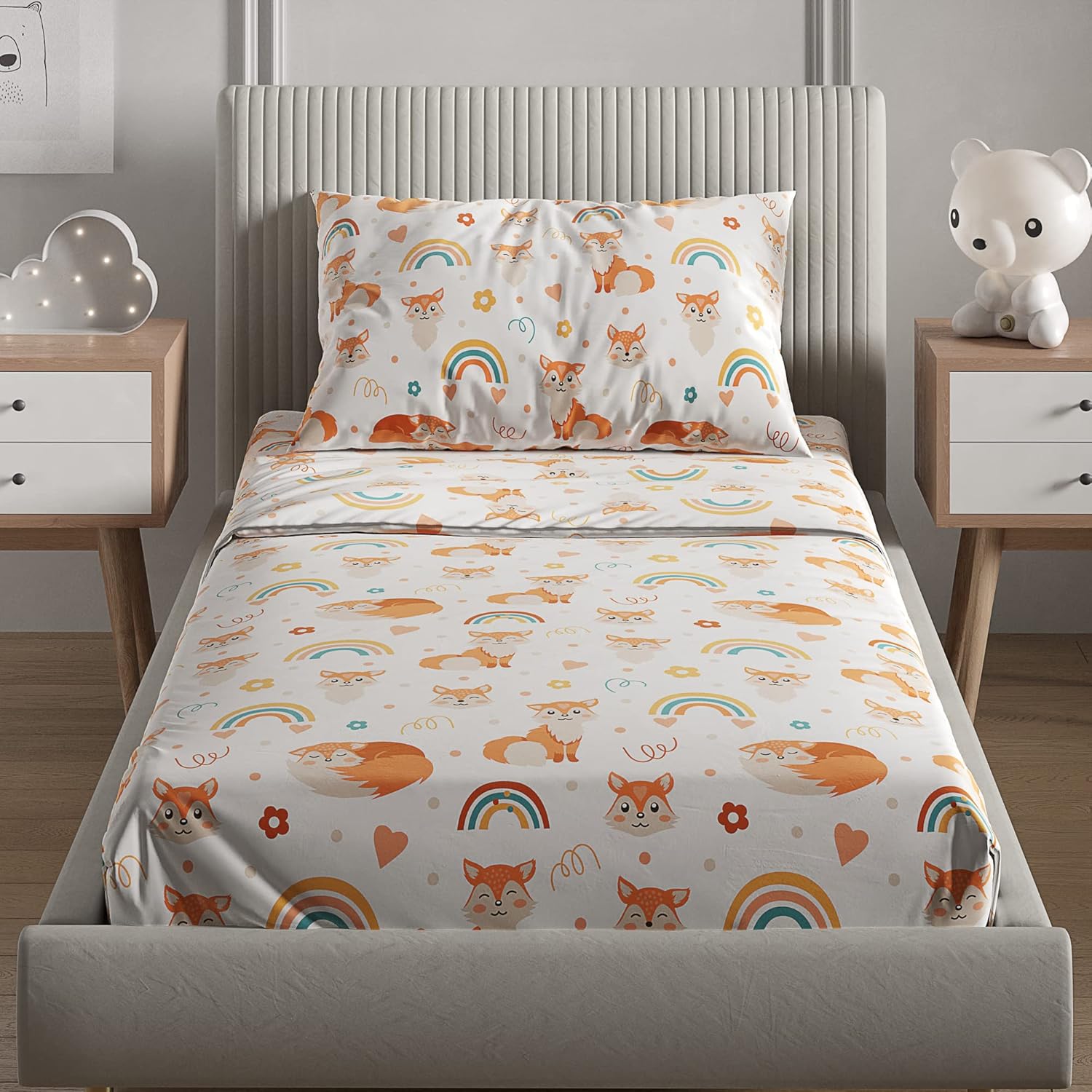 Juego de sábanas para niños y niñas, tamaño individual, ropa de cama suave y acogedora, sábanas fáciles de cuidar y limpiar, cómodas, de microfibra