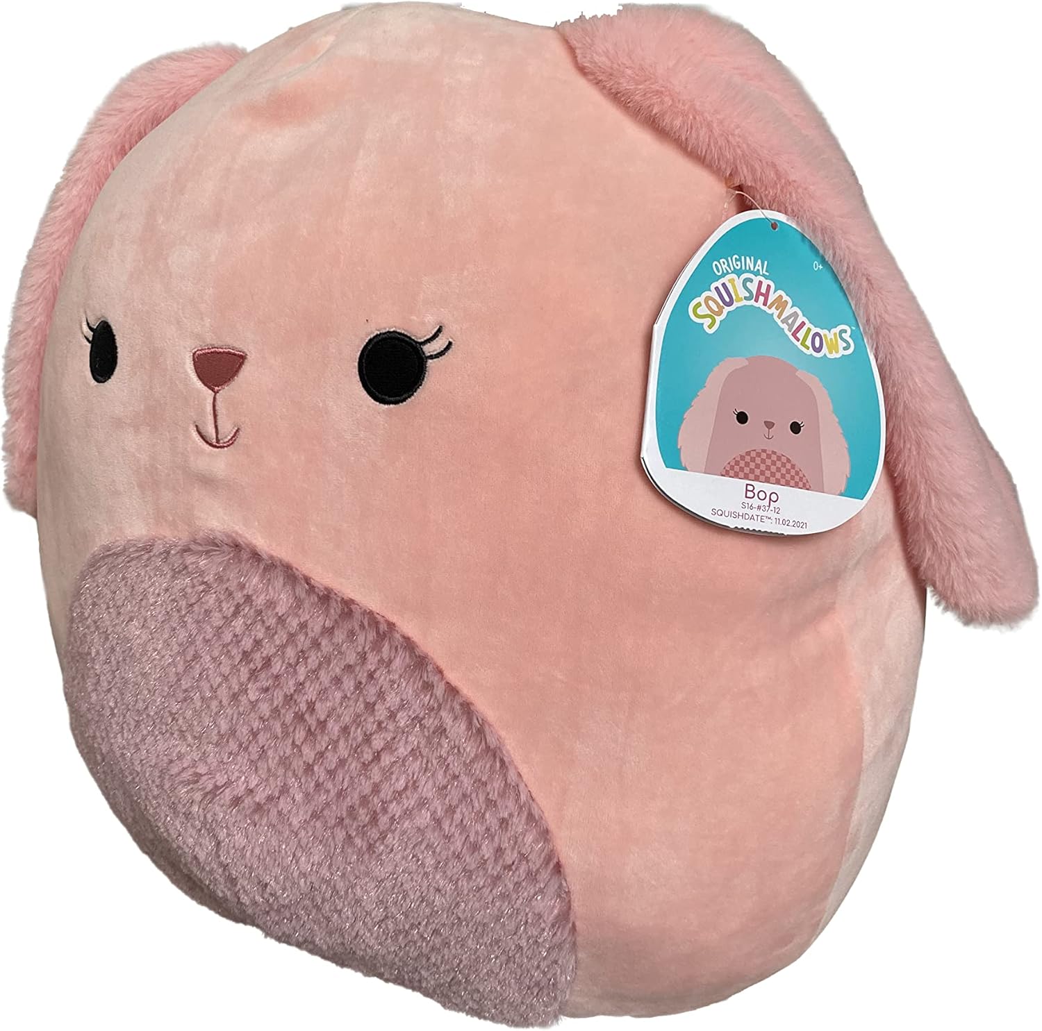 Squishmallows Kellytoy Oficial Squishy Animal de peluche suave (16 pulgadas, Bop el conejo)