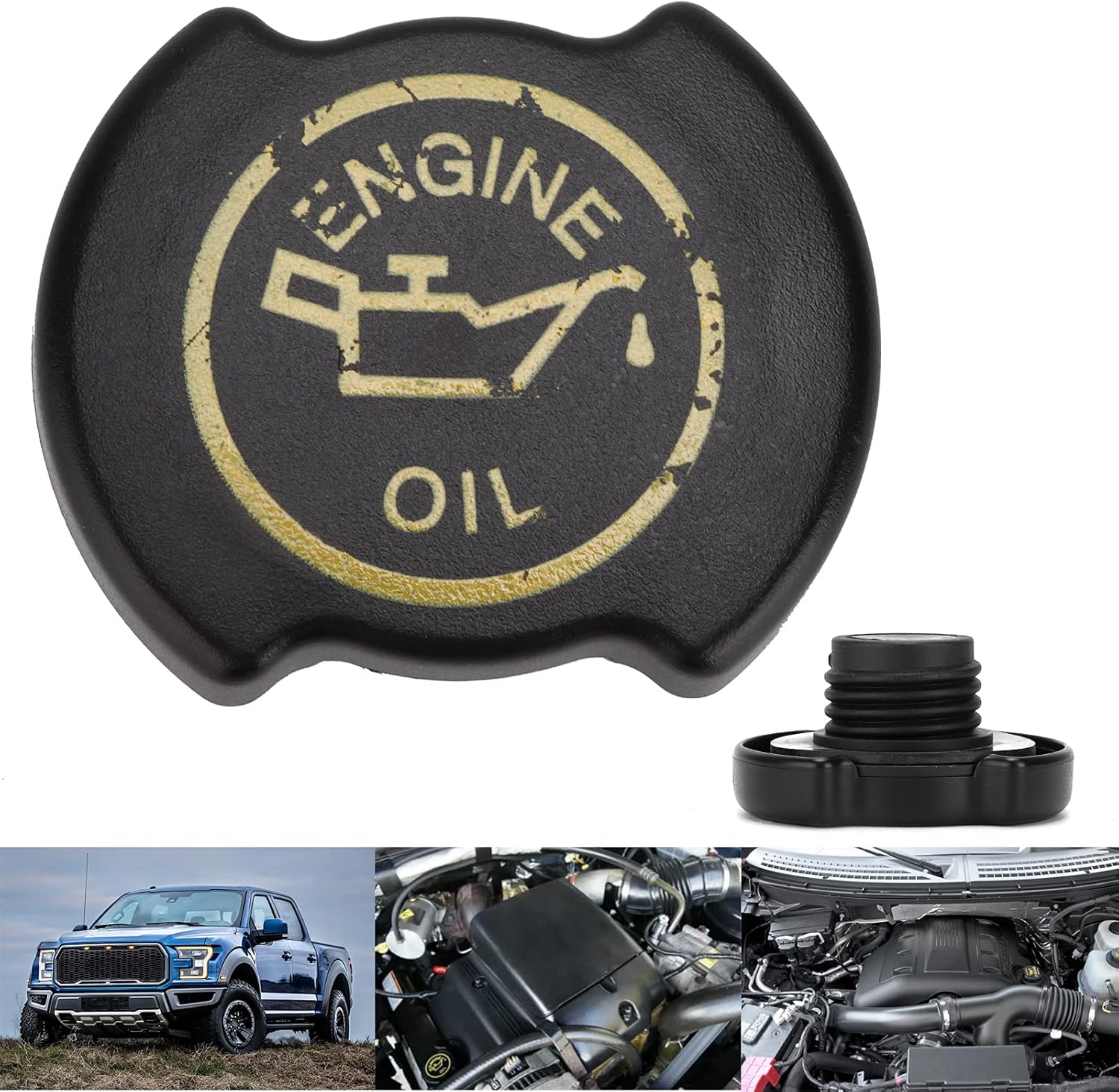 Cubierta de tapa de llenado de aceite de motor, reemplazo F3AZ6766B para motor diesel Powerstroke 6.0L 6.4L